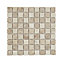 Real tumbled travertine Beige Matt Stone effect Natural stone 3x3 Mosaic tile sheet, (L)305mm (W)305mm