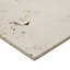 Real tumbled travertine Cream Matt Travertine effect Natural stone Wall & floor Tile, Pack of 3, (L)406mm (W)610mm