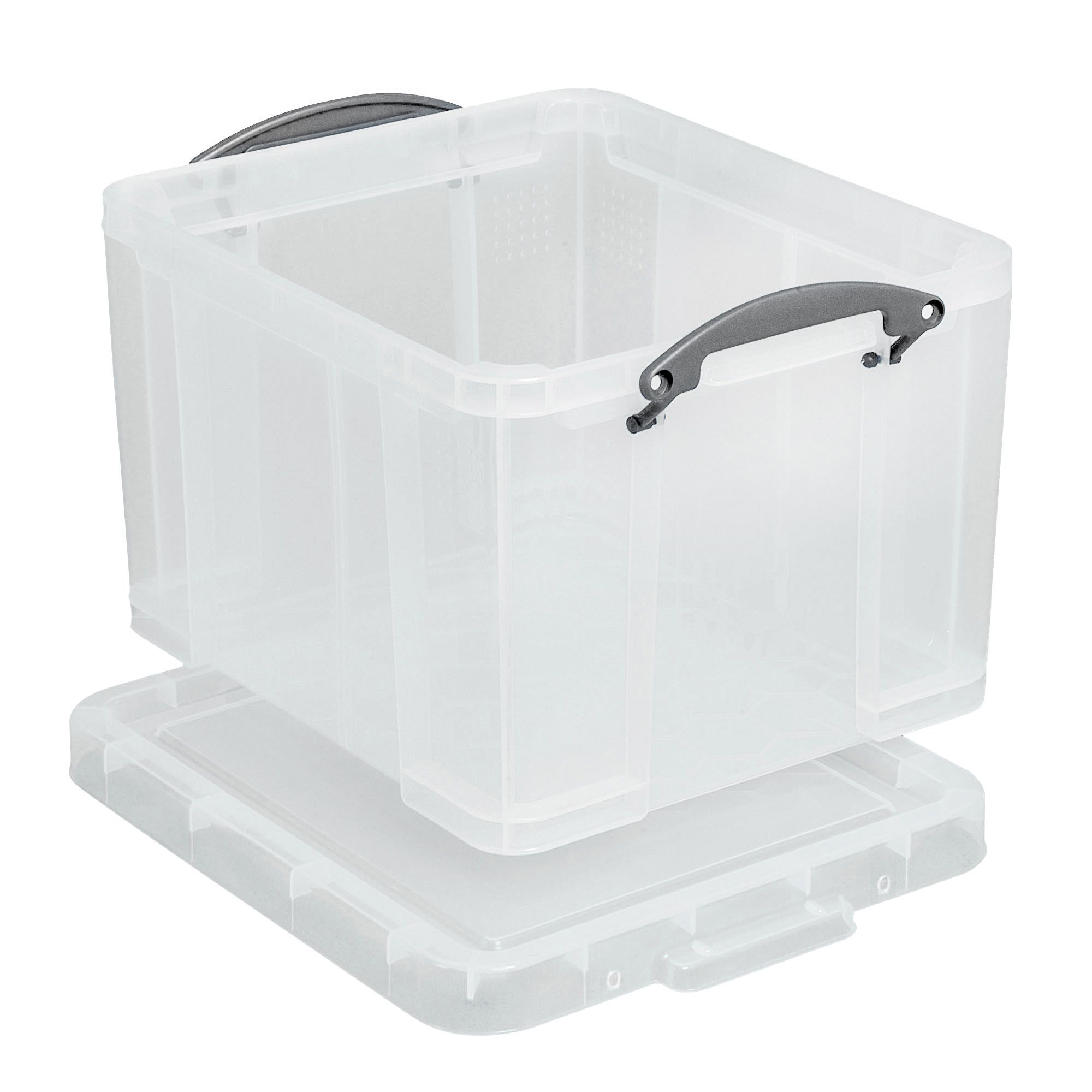 Whitefurze ALLSTORE Heavy duty Clear 36L Large Plastic Stackable