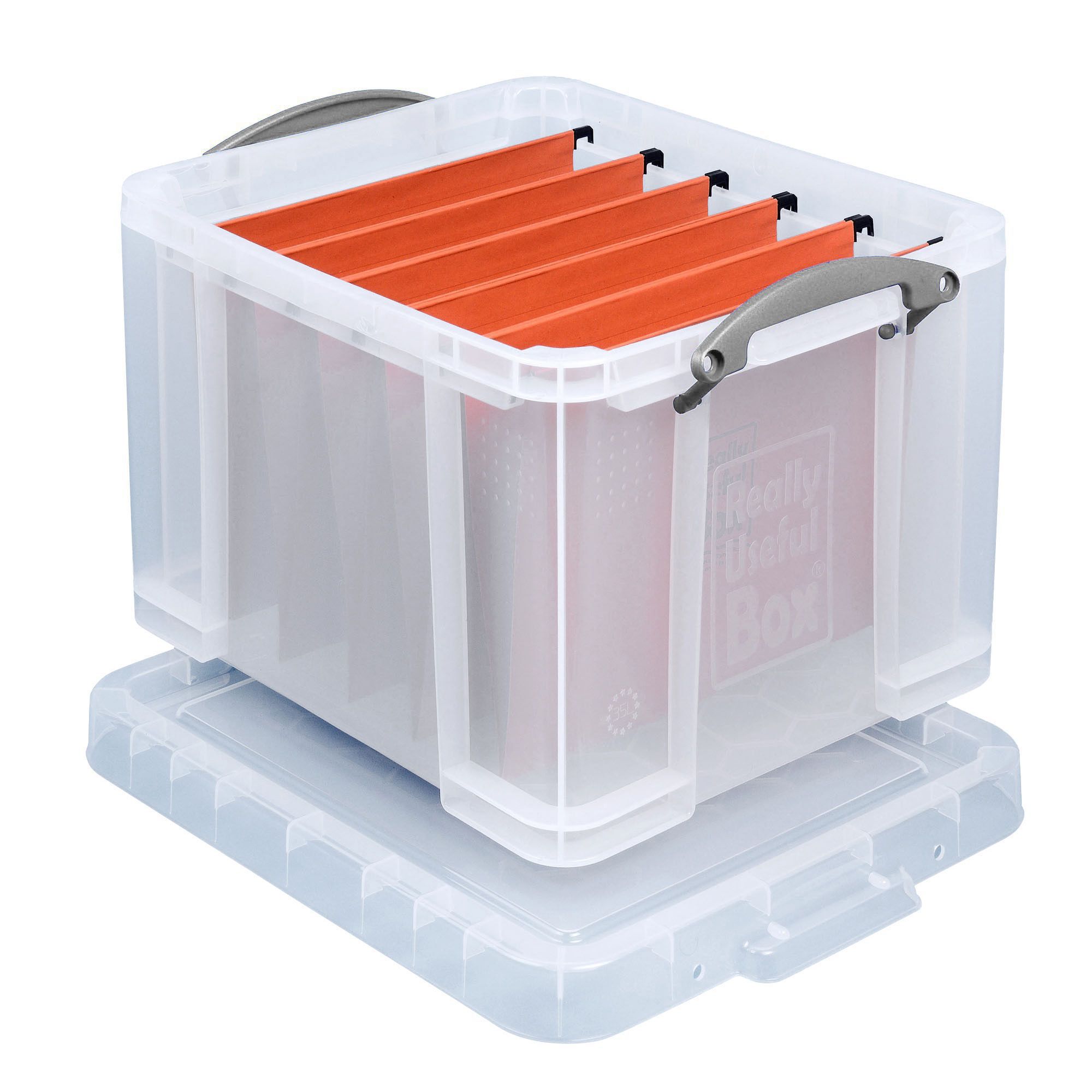 Really Useful Clear 35L Plastic Storage box | DIY at B&Q