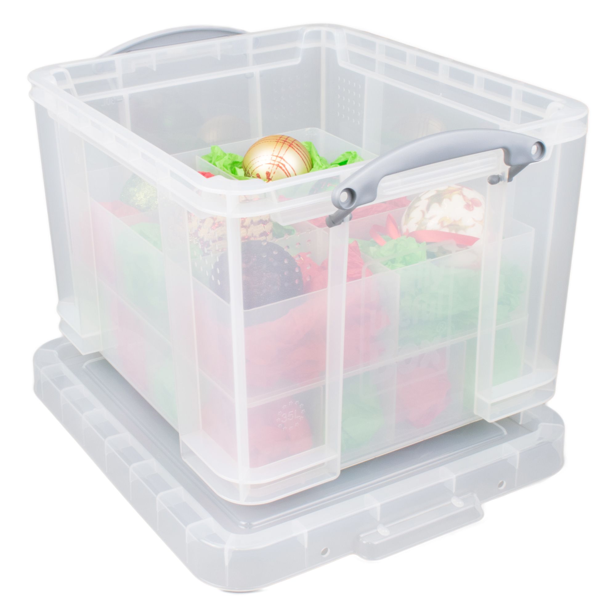 Really Useful Clear Bauble storage box x (W) 390mm