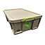 Really Useful Earth Box Heavy duty Grey 64L Plastic Stackable Storage box & Lid