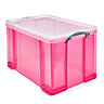 Really Useful Pink 84L Stackable Storage box & Lid