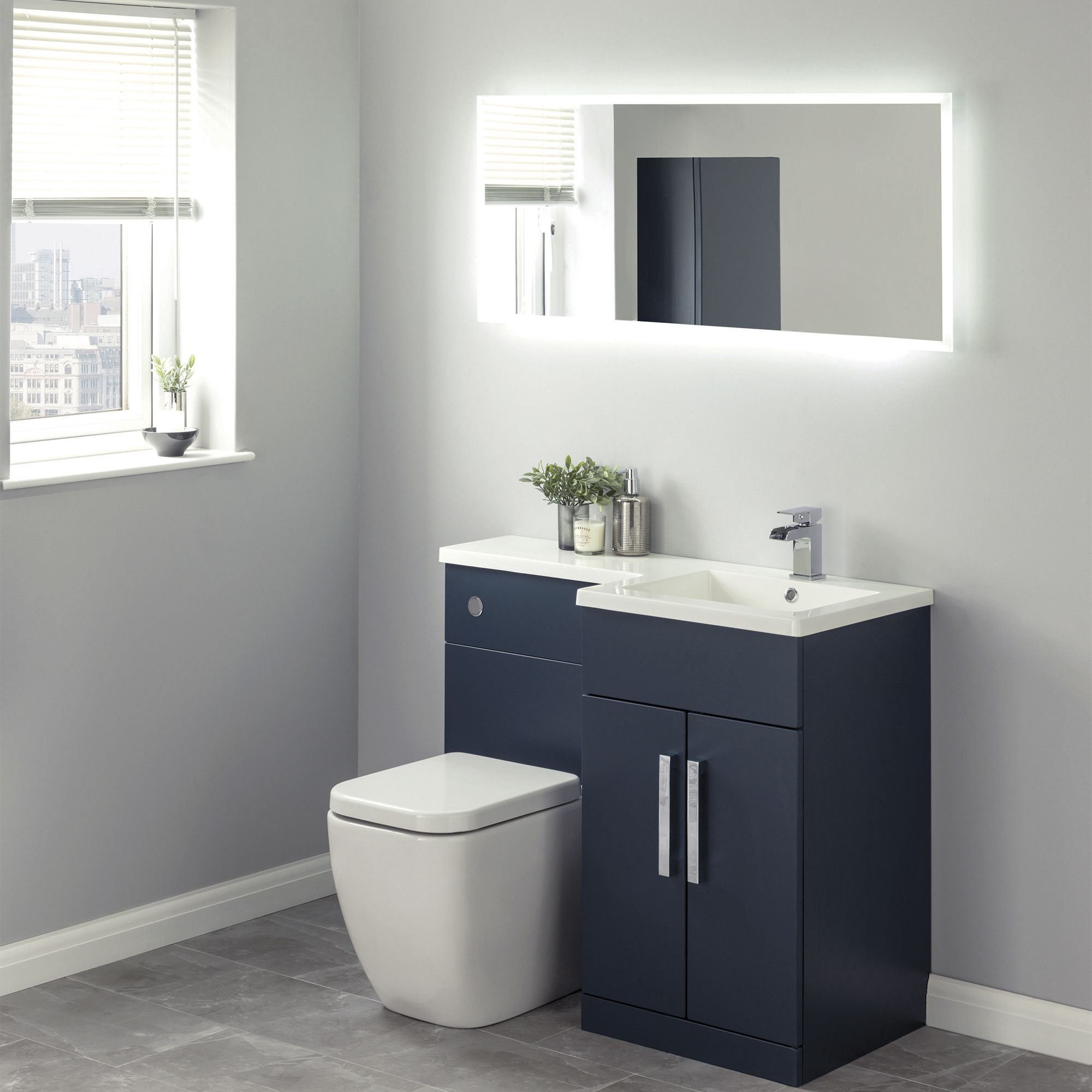 Bathroom Mirror With Shelf B&Q Blast Iota