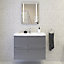 Rectangular Wall-mounted Bathroom Illuminated Bathroom mirror (H)65cm (W)50cm