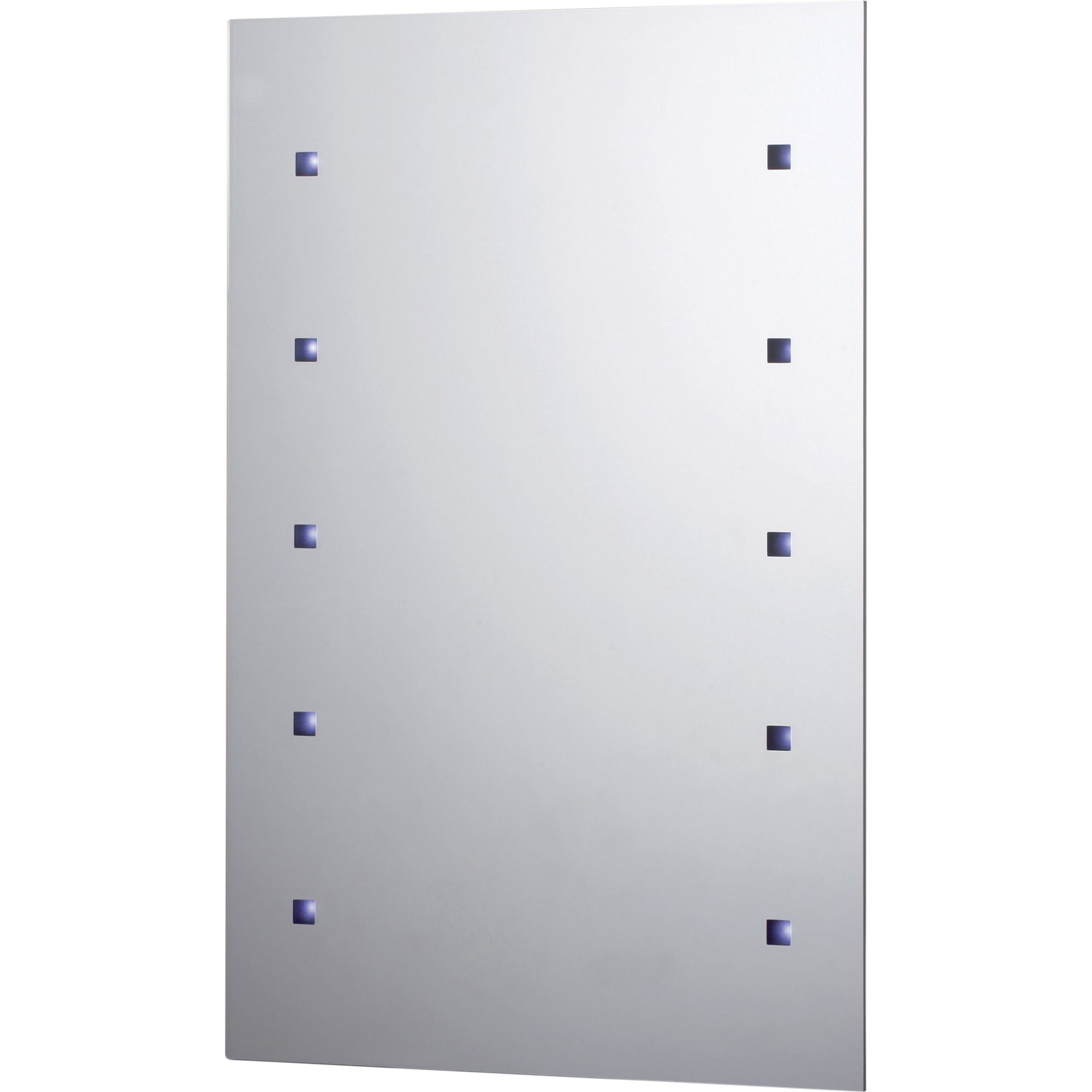 Rectangular Wall-mounted Illuminated Bathroom mirror (H)45cm (W)30cm