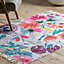 Recycled Floral Pink Rug 170cmx120cm