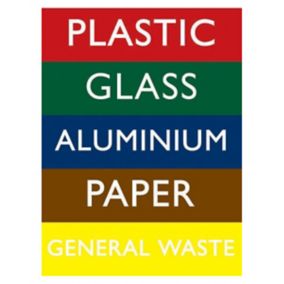 Recycling bin Self-adhesive labels, (H)200mm (W)150mm