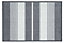 Recylon Grey Striped Heavy duty Mat, 75cm x 50cm
