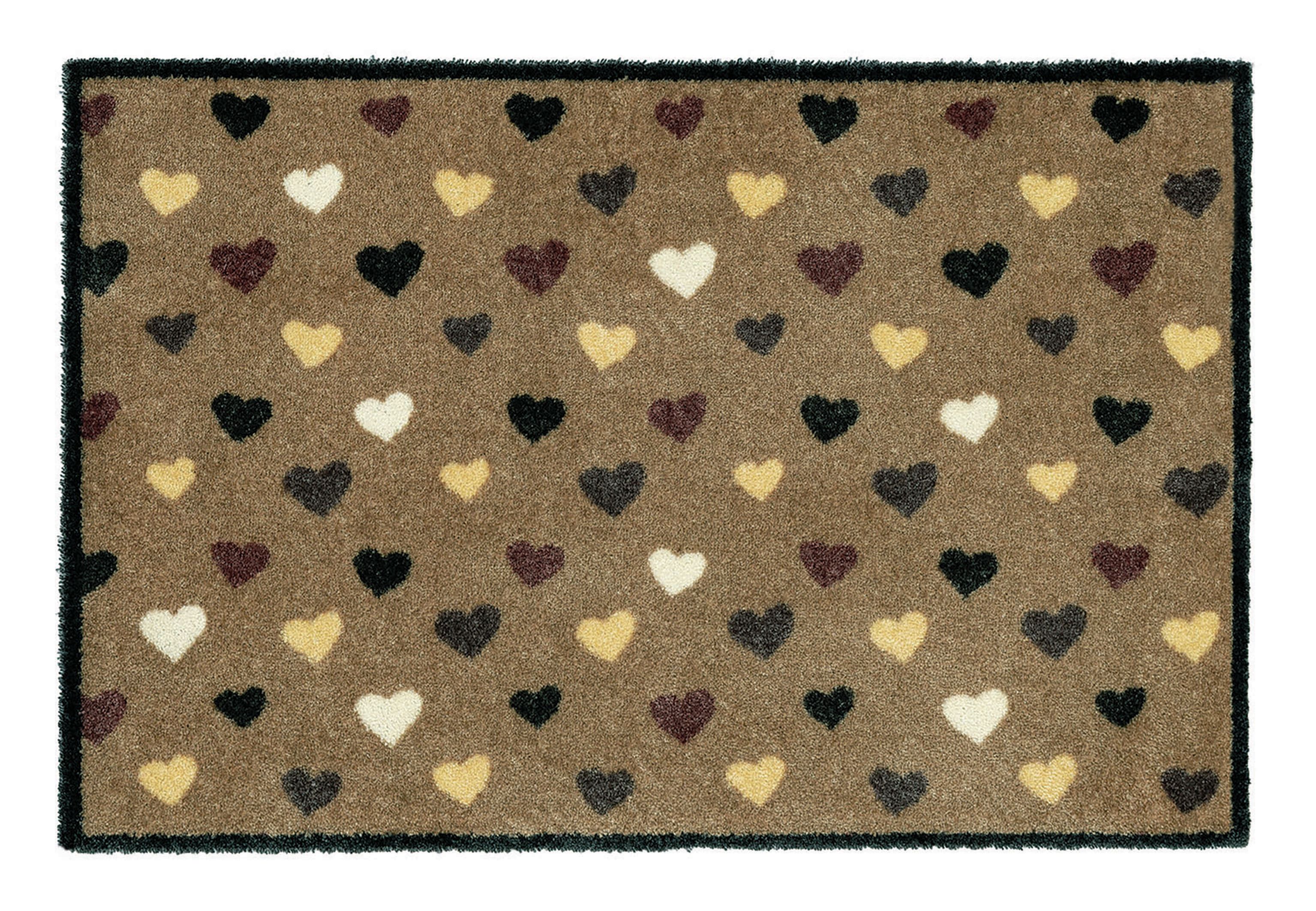 Recylon Multi Heart design Heavy duty Mat, 120cm x 67cm