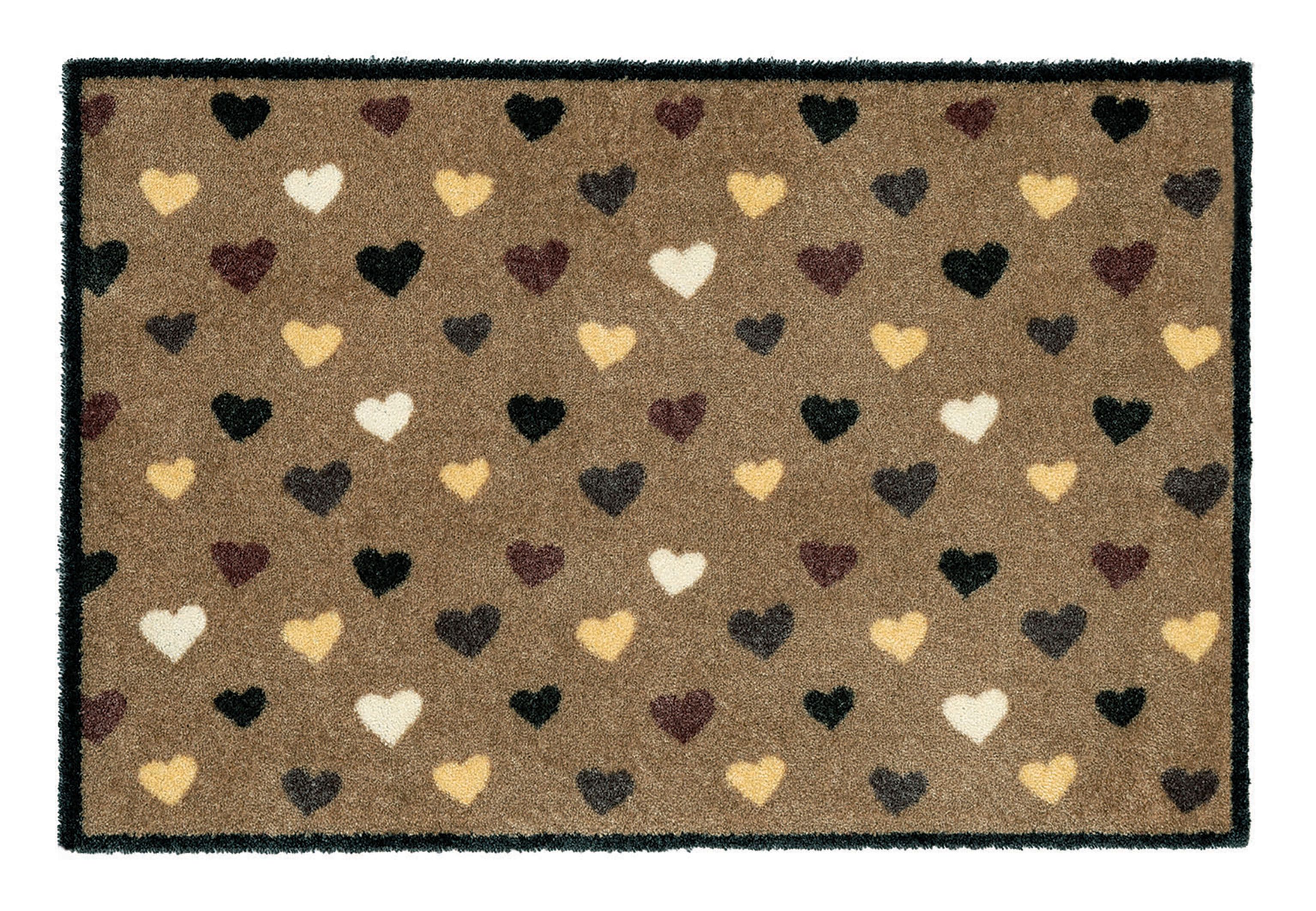 Recylon Multi Heart design Heavy duty Mat, 75cm x 50cm