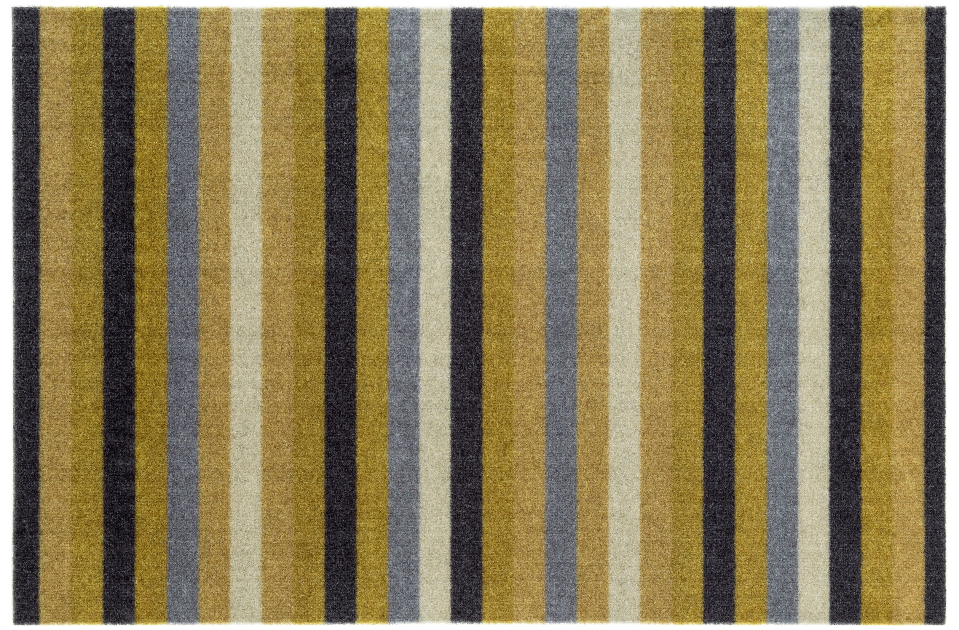 Recylon Yellow Striped Heavy duty Mat, 120cm x 67cm