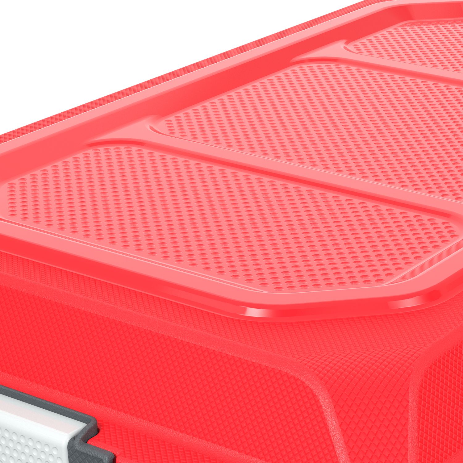 Red & Black Robust trunk 40L Medium Plastic Stackable Storage box & Lid