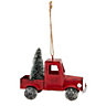 Red Distressed effect Metal Rustic truck Decoration