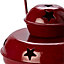 Red Glass & iron Tea light holder