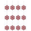 Red Glitter effect Plastic Snowflake Hanging decoration set, Set of 12