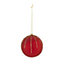 Red & Gold Glitter effect Plastic Bauble
