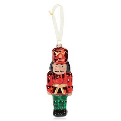 Red, green & brown Gold effect Plastic Traditional toy soldier Decoration