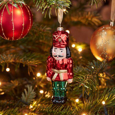 Red, green & brown Gold effect Plastic Traditional toy soldier Decoration