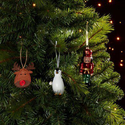 Red, green & brown Gold effect Plastic Traditional toy soldier Decoration