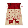 Red Hessian Folklore Christmas sack 60cm