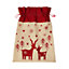 Red Hessian Folklore Christmas sack60cm