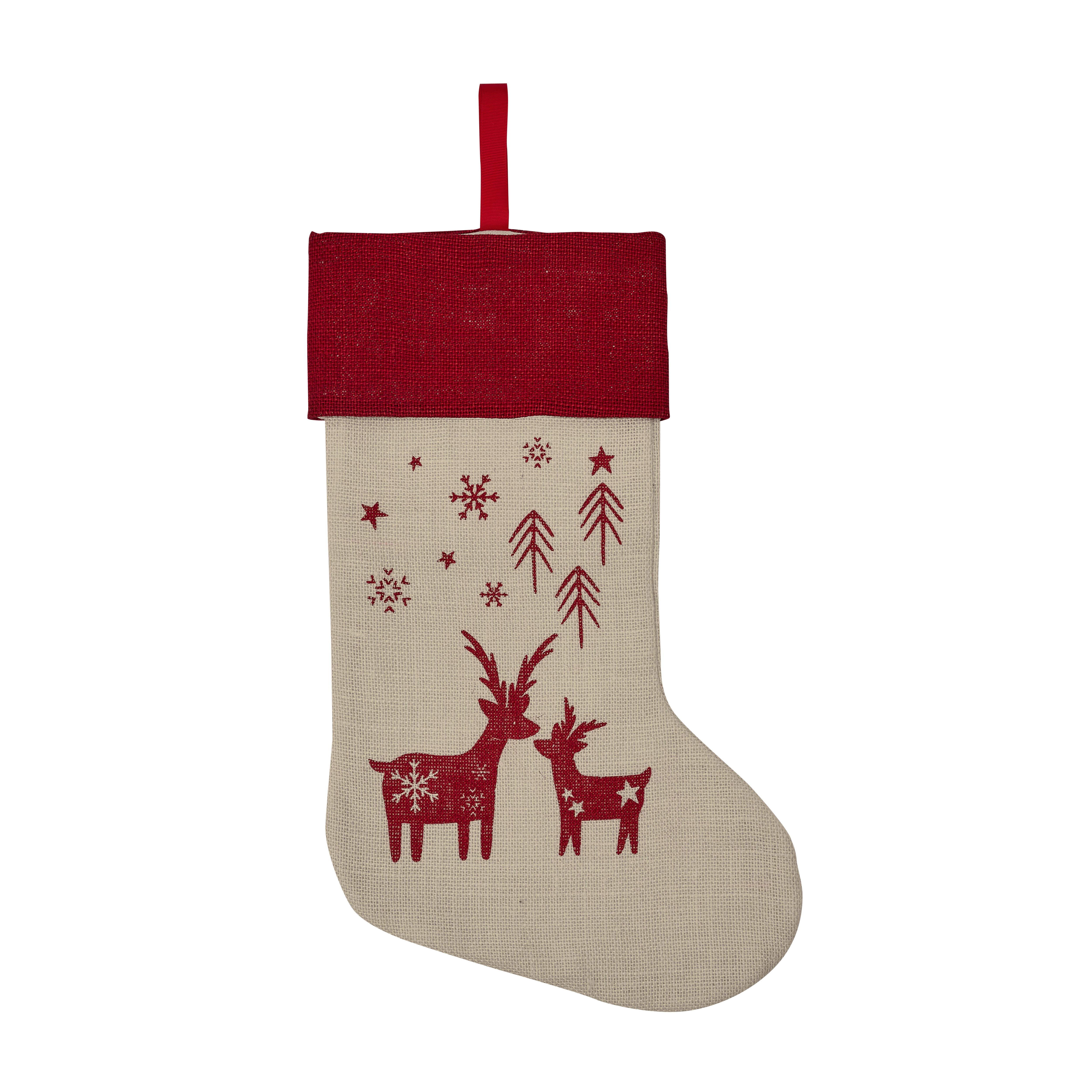 Red Hessian Folklore Stocking
