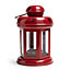 Red Matt Glass & metal Lantern, Medium