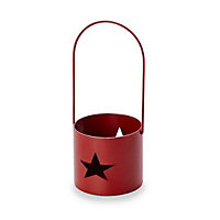 Red Metal Candle holder