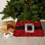 Red Metallic effect Metal & plastic Santa's belt Tree skirt 50cm(Dia)