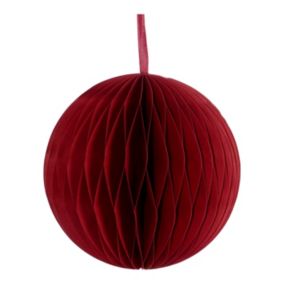 Red Paper Round Bauble (D) 150mm