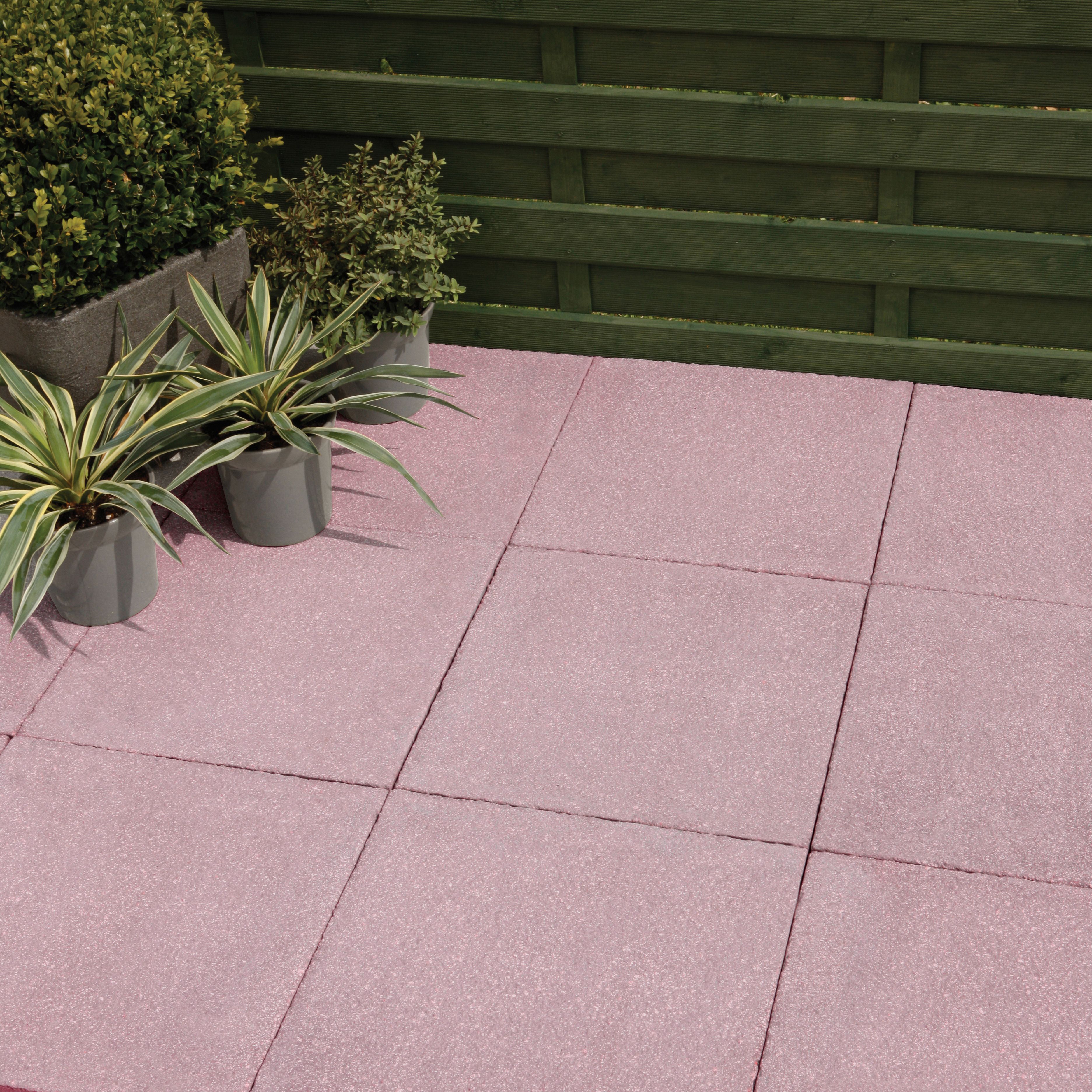Red Paving Slab L 600mm W 600mm Pack Of 20 Diy At B Q