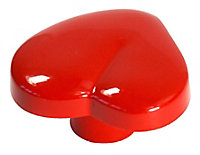 Red Plastic Heart Furniture Knob