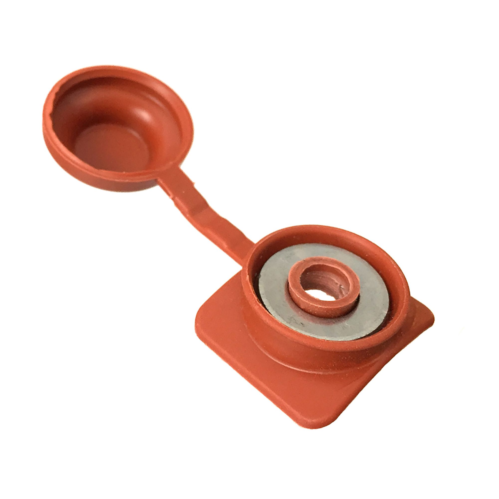 Red Rubber & steel Roofing screw (Dia)1.6mm (L)25mm, Pack of 10