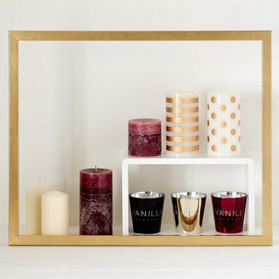 Red Rustic Wild raspberry & plum Pillar candle