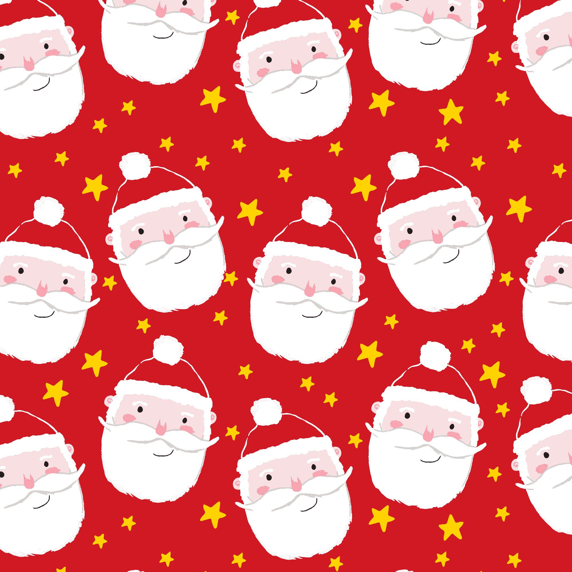 Red Santa Christmas wrapping paper 4m