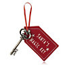 Red & silver Santa's magic key Decoration
