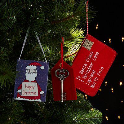 Red & silver Santa's magic key Decoration