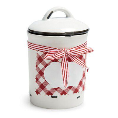 Red & white Christmas spice Jar candle