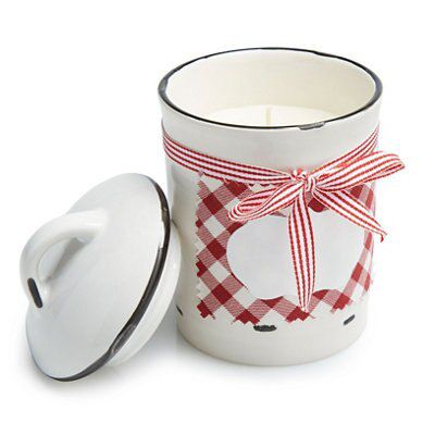 Red & white Christmas spice Jar candle