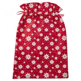 Red & white Felt Star Christmas sack59cm