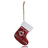 Red & white Metal Sock Decoration of 1