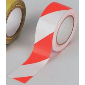 Red & white Tape (L)500m (W)75mm