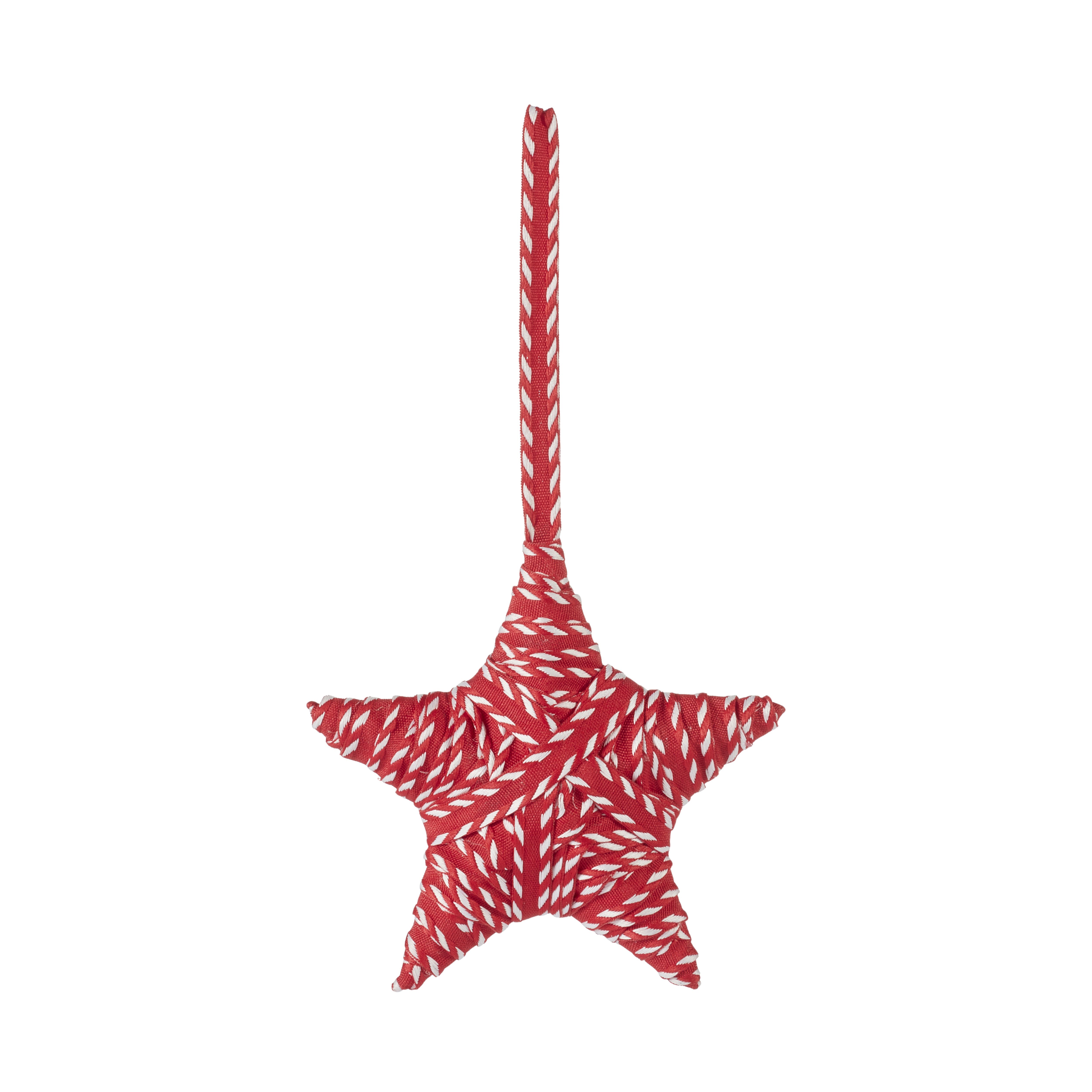 Red Wrapped Ribbon Star Hanging ornament