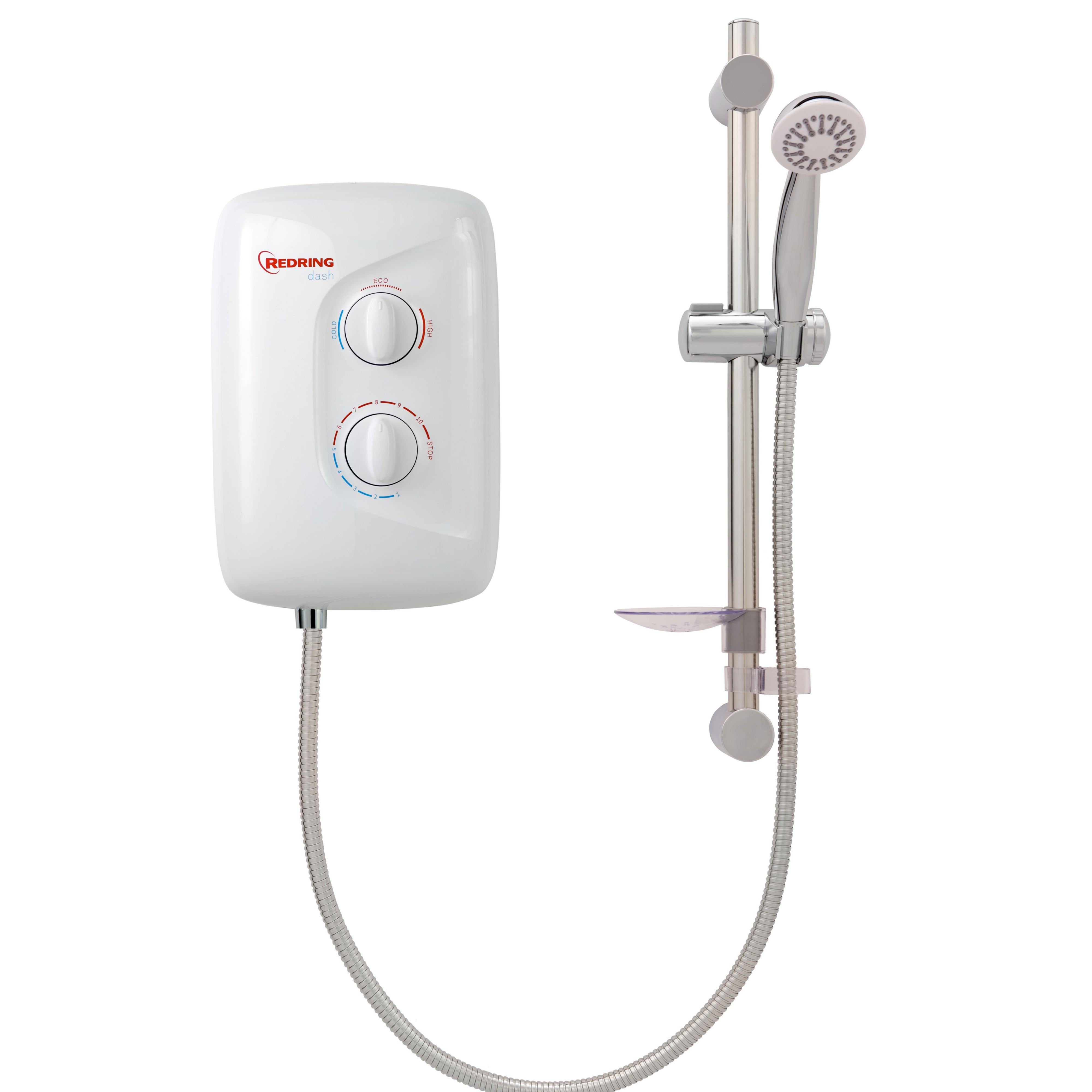 Redring Dash Plus Gloss white Electric shower, 8.5 kW DIY at B&Q
