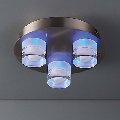 Reece Flush Chrome Effect 3 Lamp Ceiling Light Diy At B Q - Reece Chrome Effect 3 Lamp Pendant Ceiling Light