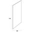 Reflections Clear Bevelled Glass Staircase panel (H)1150mm (W)300mm (T)8mm