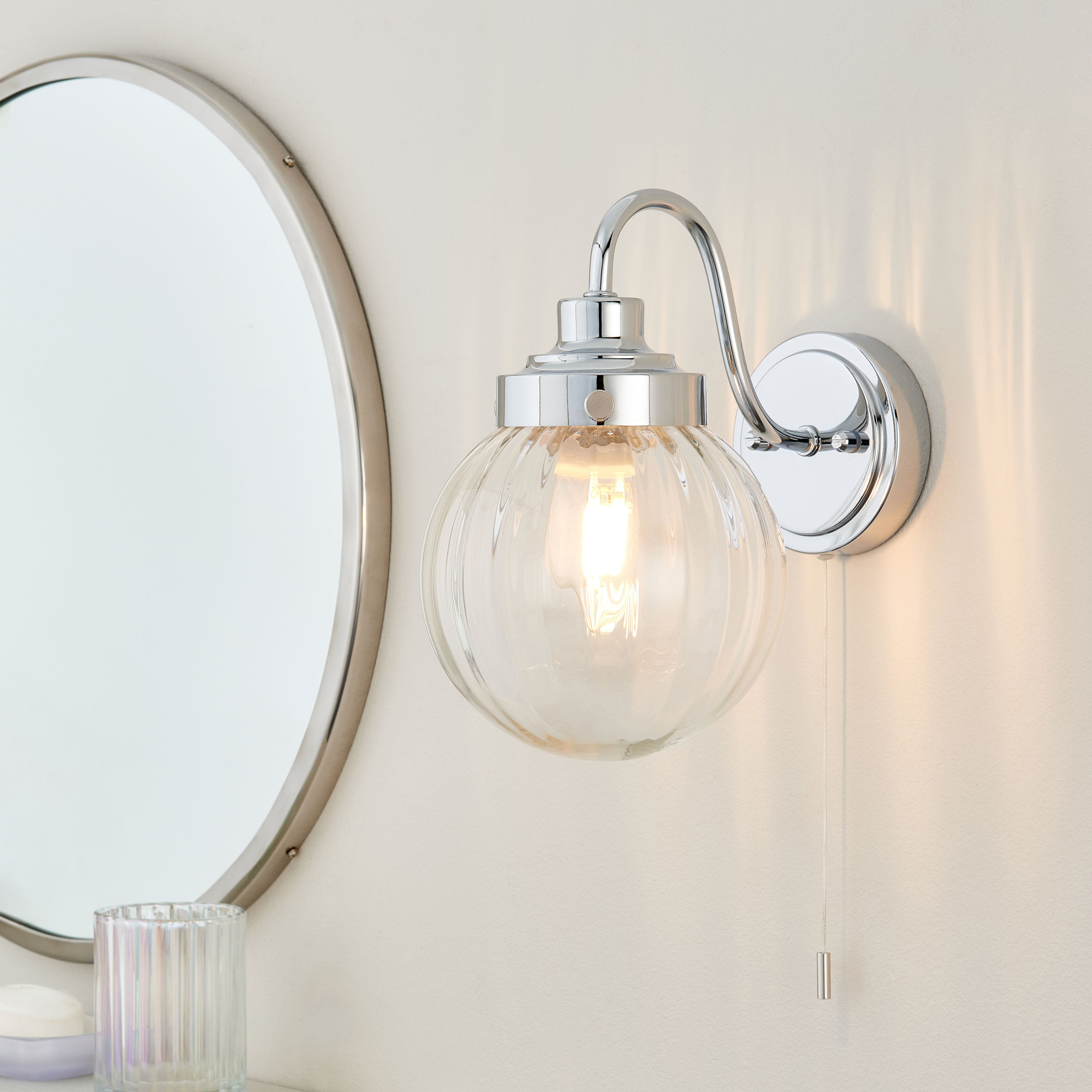 Regan Gloss Bathroom Wired LED Wall light