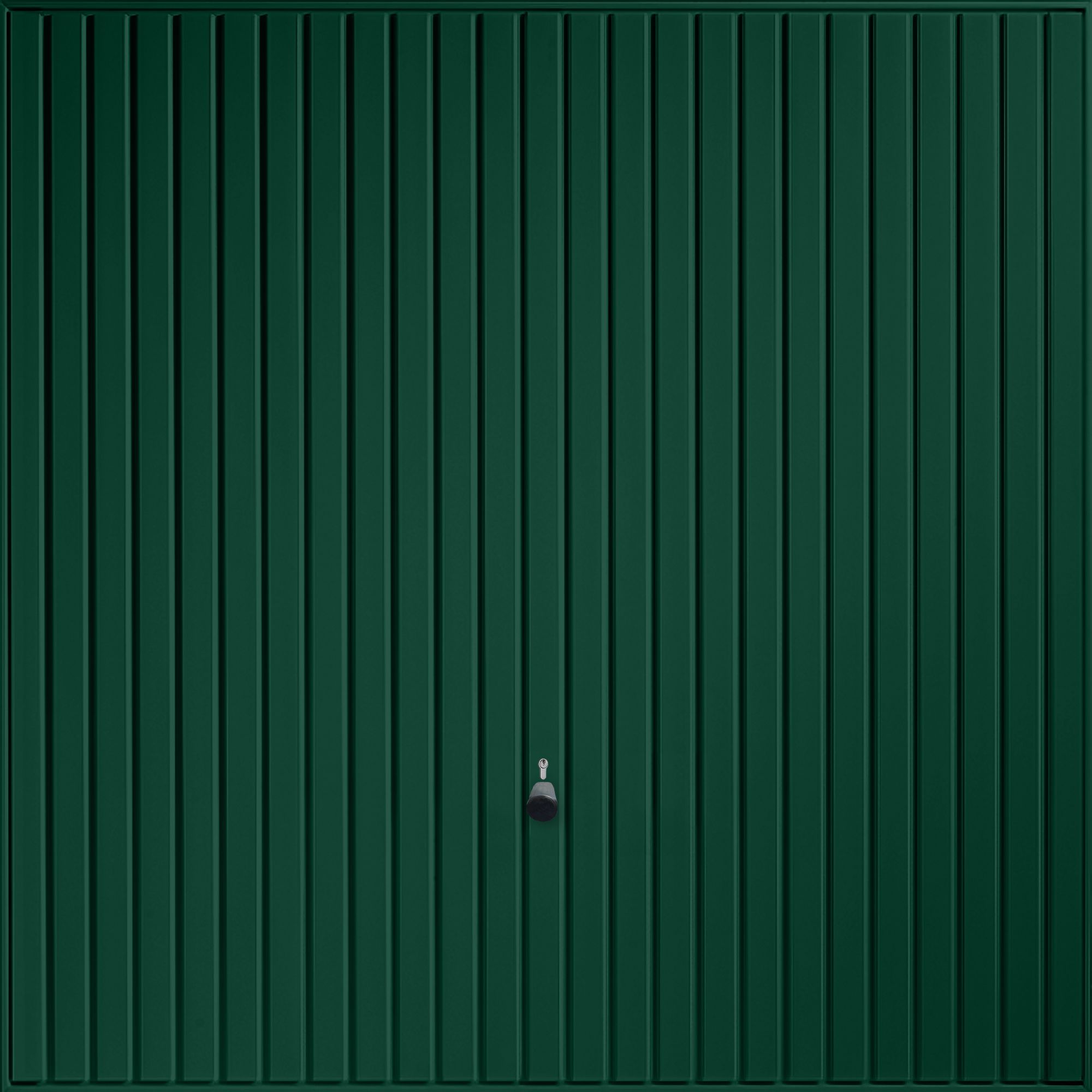 Regency Vertically ribbed Up & over Moss green Canopy Garage door, (H)2039mm (W)2274mm (T)40mm