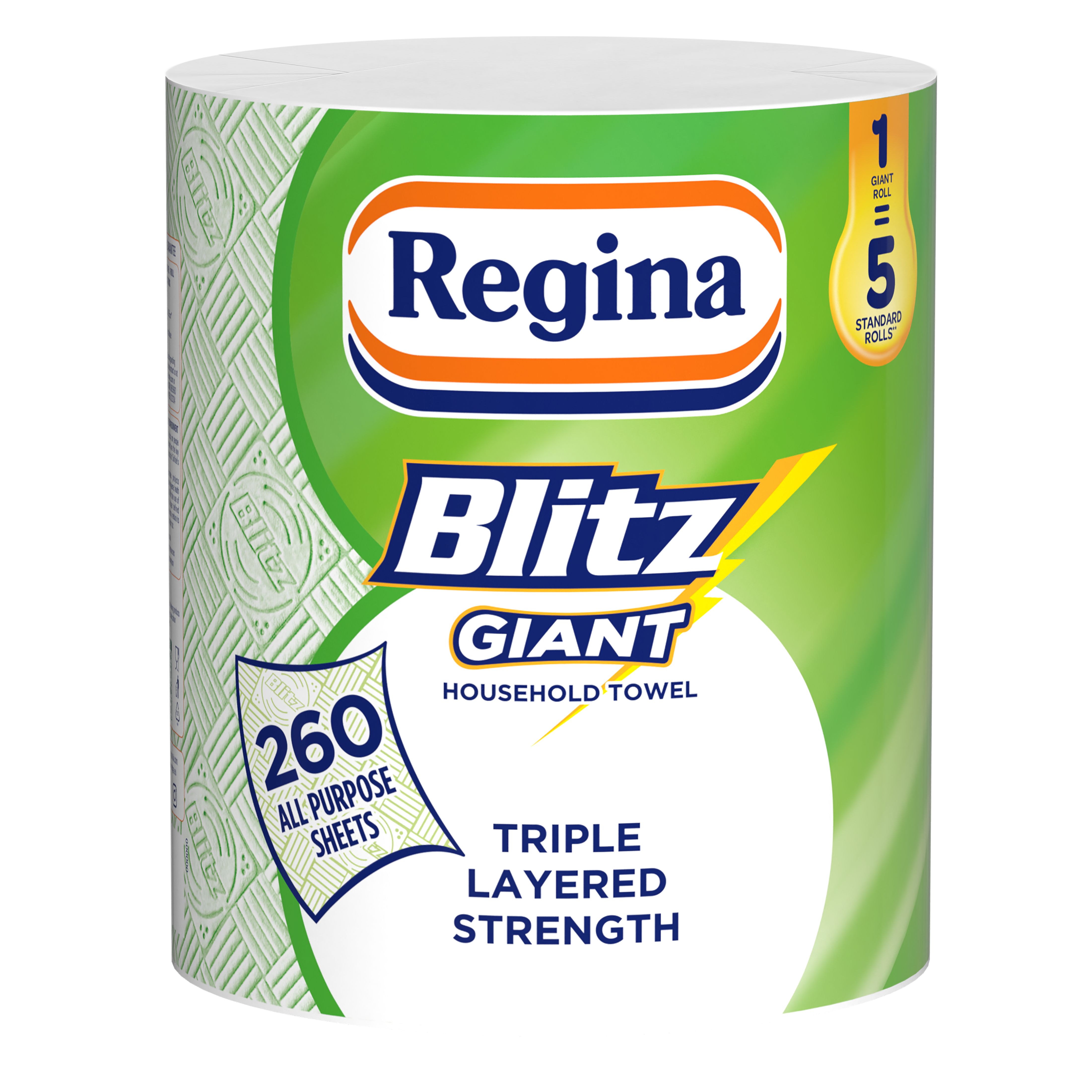 Regina Blitz Giant Green & white Paper roll